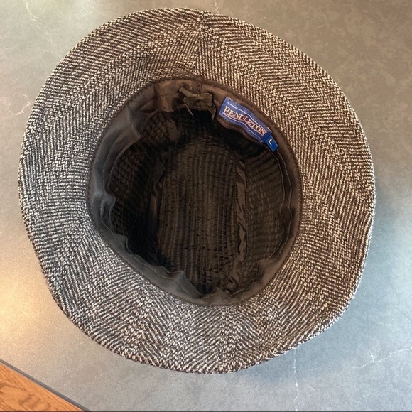 Vintage Pendleton sz Large wool fedora herringbone pattern - Picture 8 of 10
